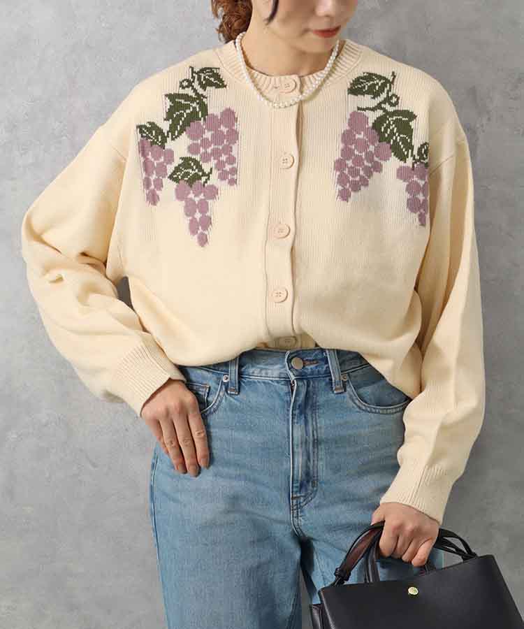 le petale グレープニットカーディガン