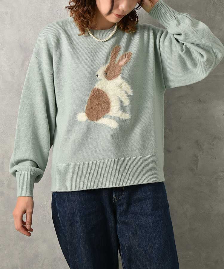 le petale Fluffy rabbitニットプルオーバー