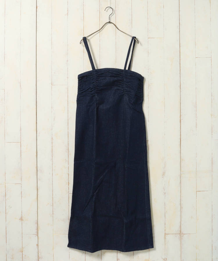 ≪SALE≫【WEB限定】デニムギャザーワンピース