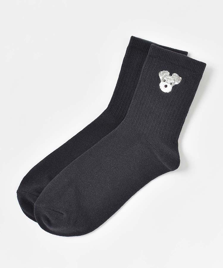 ドッグ刺繍ソックス