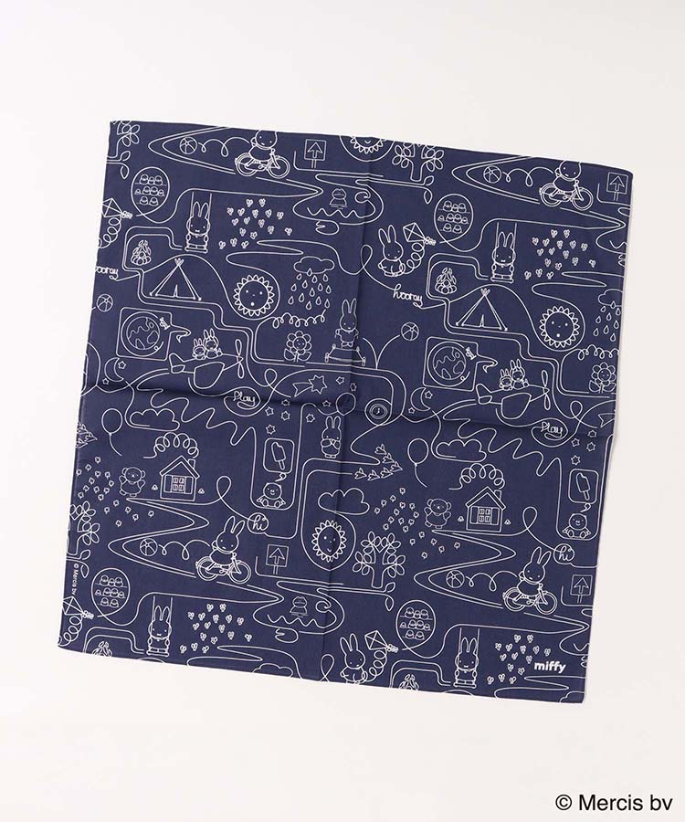 ミッフィーまいにち総柄プリントハンカチ