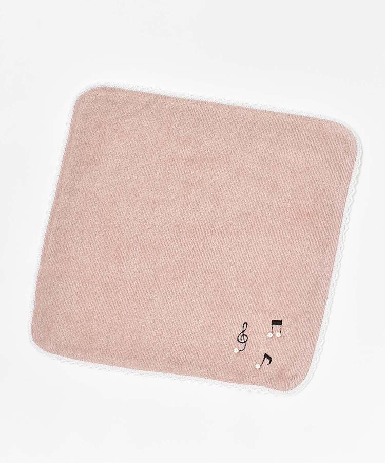 音符パール刺繍ハンカチ