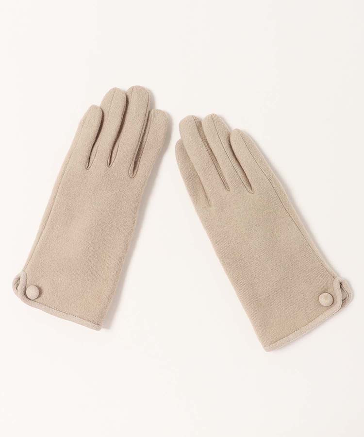 ボタンバイカラー指フードグローブ