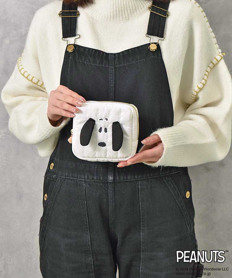PEANUTS SNOOPYフェイスキルトポーチ