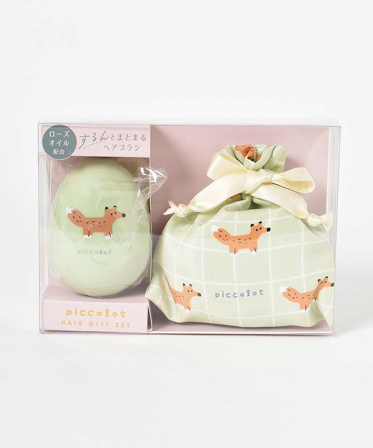 ピッコロットヘアブラシ&巾着セット