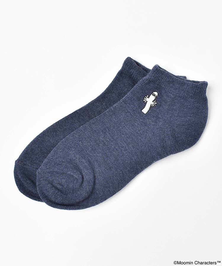 ニョロニョロ 刺繍アンクルソックス