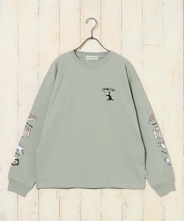 ネコ袖プリントロンT | Bleu Bleuet（ブルーブルーエ）公式通販