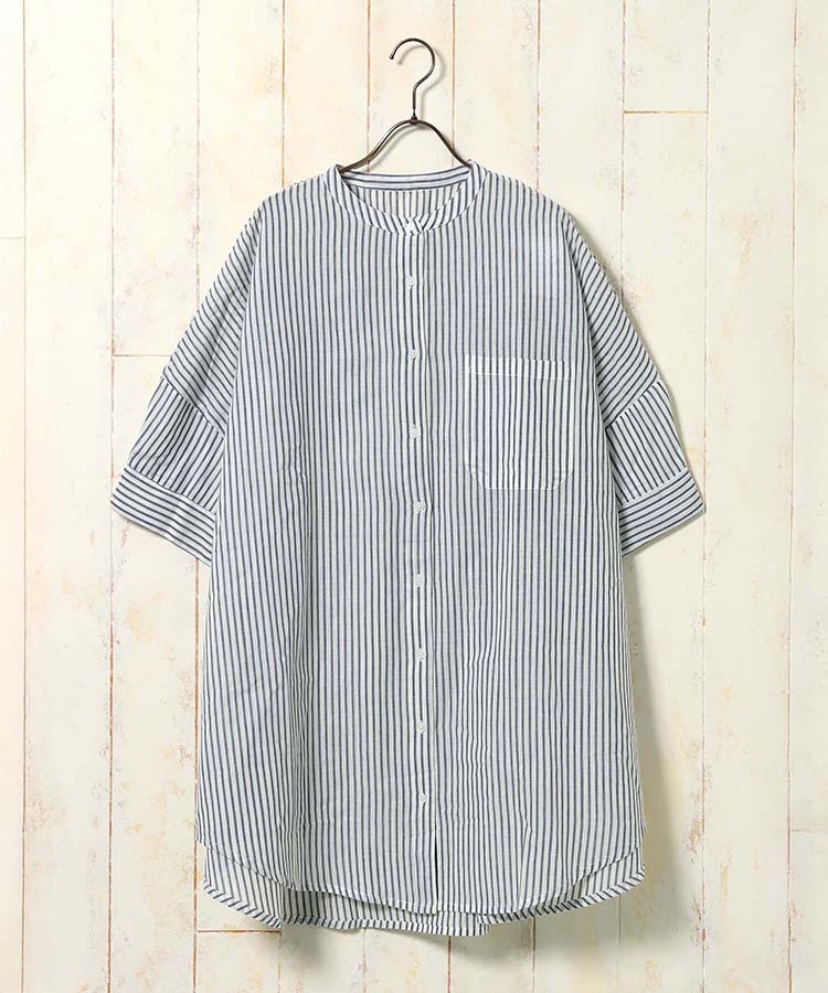 切替ギャザーブラウス