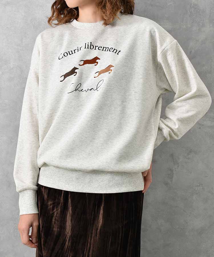 cheval刺繍スウェット