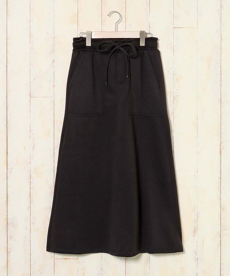 裏起毛ウエストフリルベイカースカート