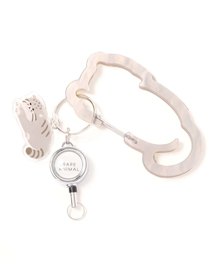 レアアニマルリール付きアクリルカラビナ
