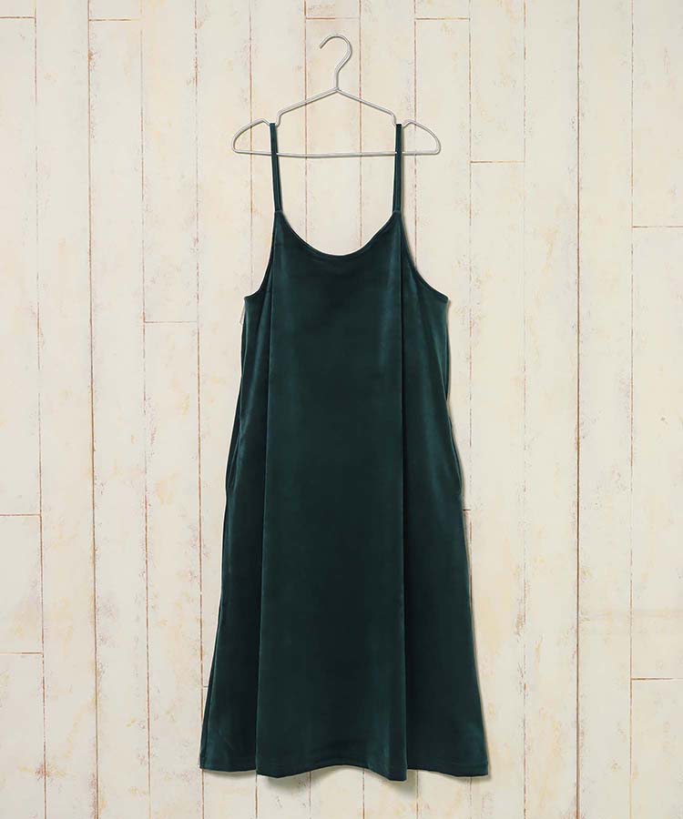 ベロアキャミワンピース