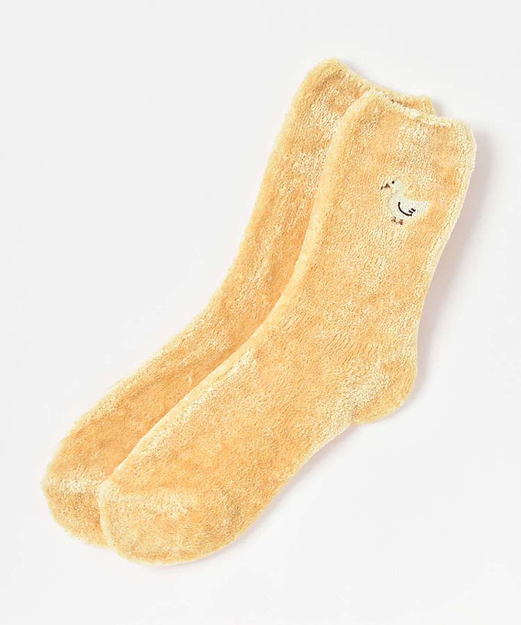 モールヤーンアニマル刺繍ソックス