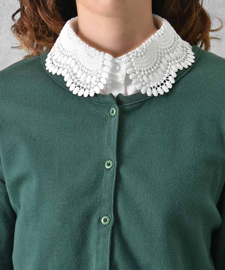 スカラップレースつけ襟