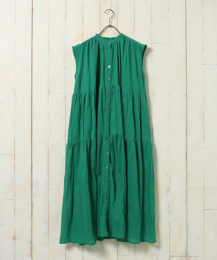 ≪SALE≫袖なし前あきワンピース