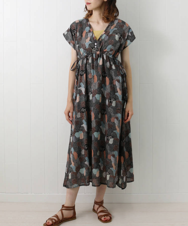 ≪SALE≫アニマルパッチワークドットワンピース