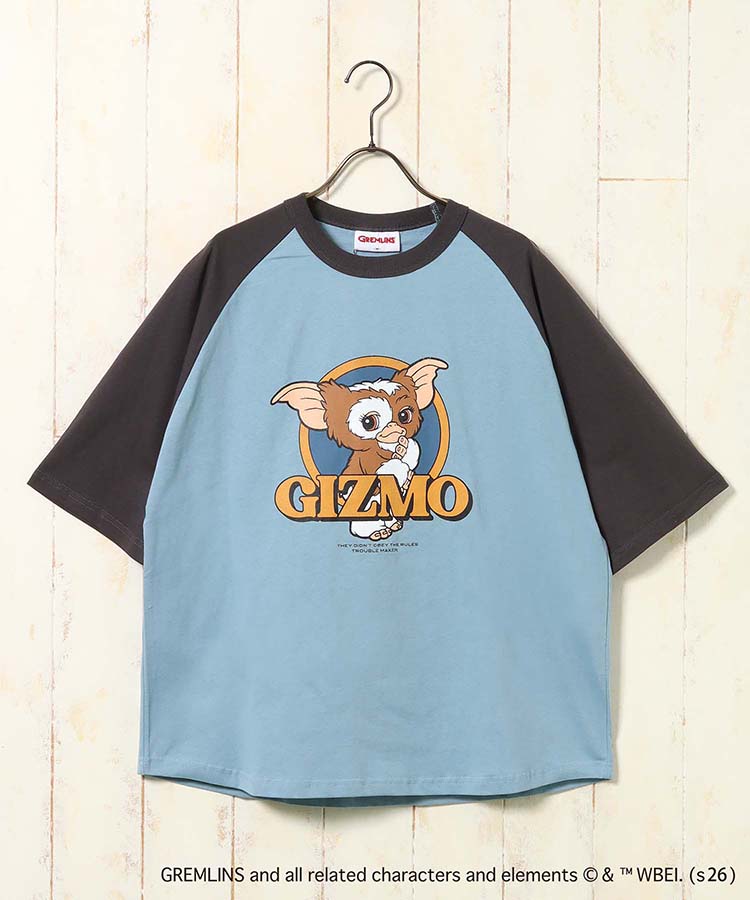 グレムリンラグランプリントTシャツ