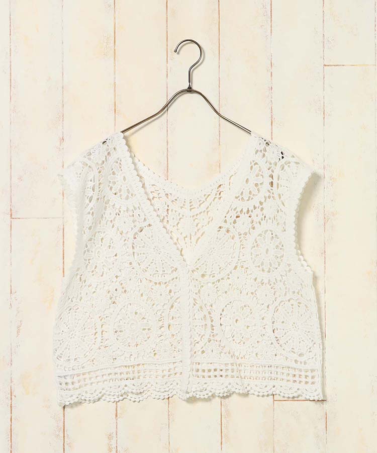 レースベストプルオーバー