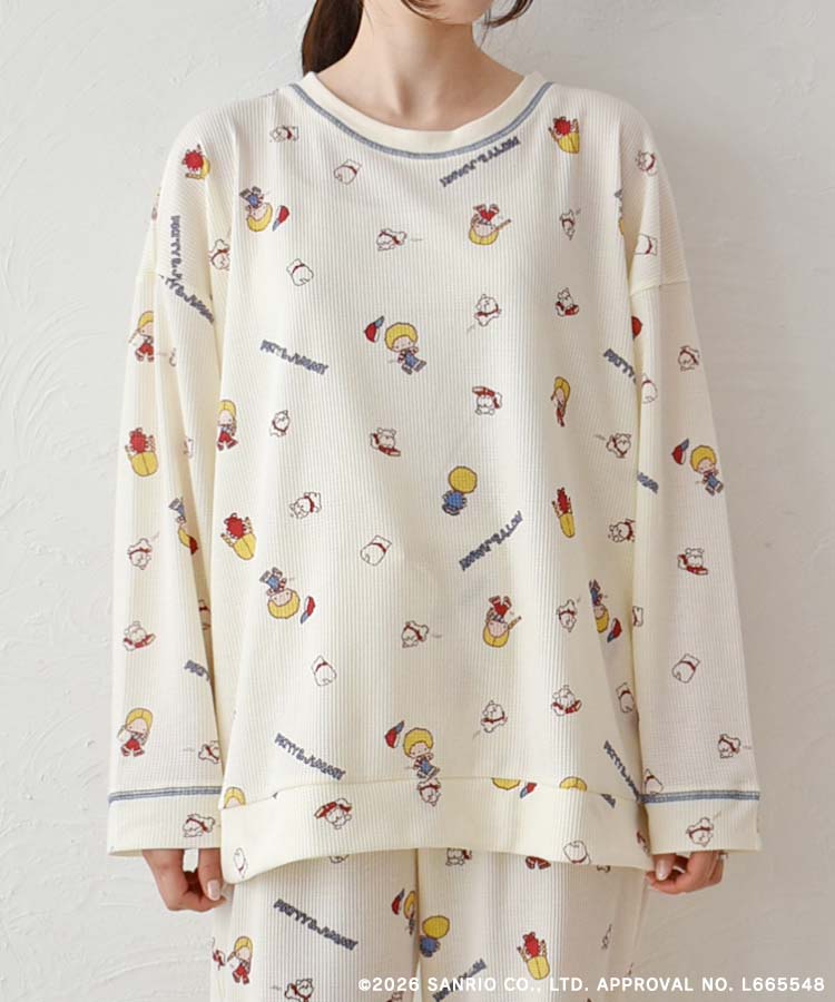 【WEB予約 2/26～順次発送】パティ＆ジミーワッフルルームウェア上下セット