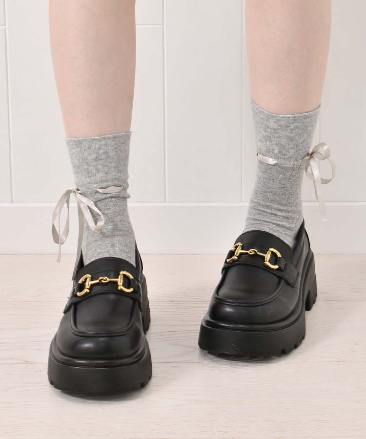 ≪SALE≫【WEB限定】ビット厚底ローファー