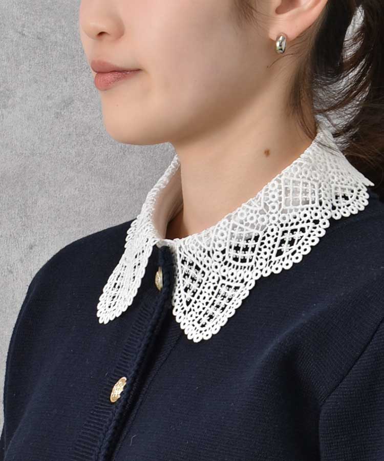 カットレース付け襟