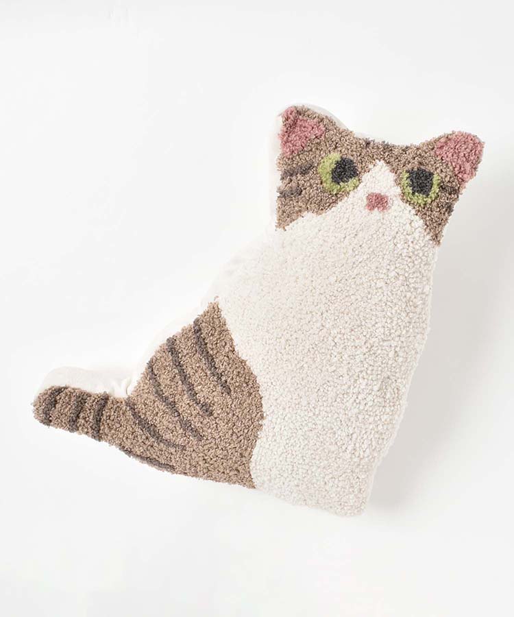ねこもふもふダイカットクッション