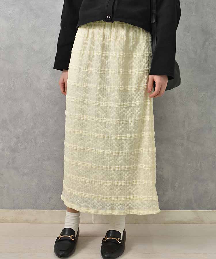 ジャガードカットソースカート