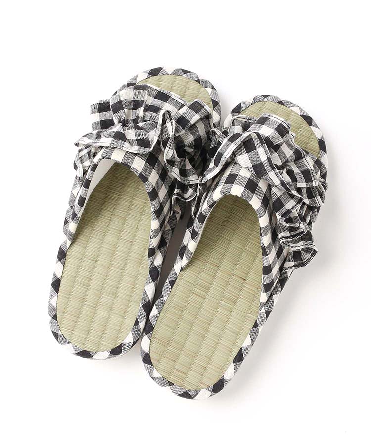 い草フリルスリッパ