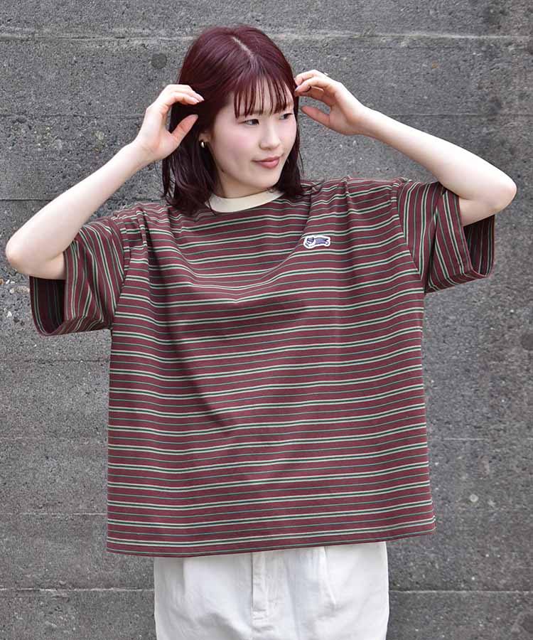 Bouncy.ワッペン付ボーダーTシャツNO2