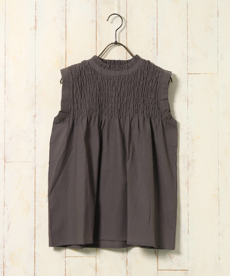 ≪SALE≫ノースリーブシャーリングブラウス