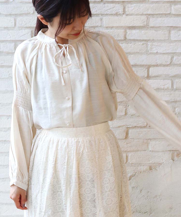 ≪SALE≫麻風2WAYブラウス