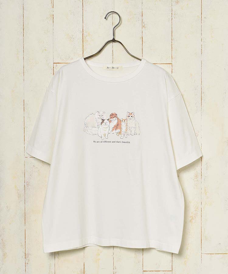 ≪OUTLET≫いぬねこプリントTシャツ