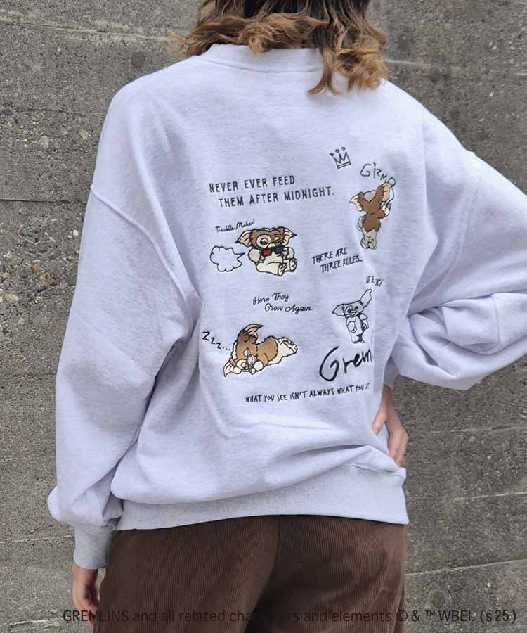 グレムリン刺繍トレーナー