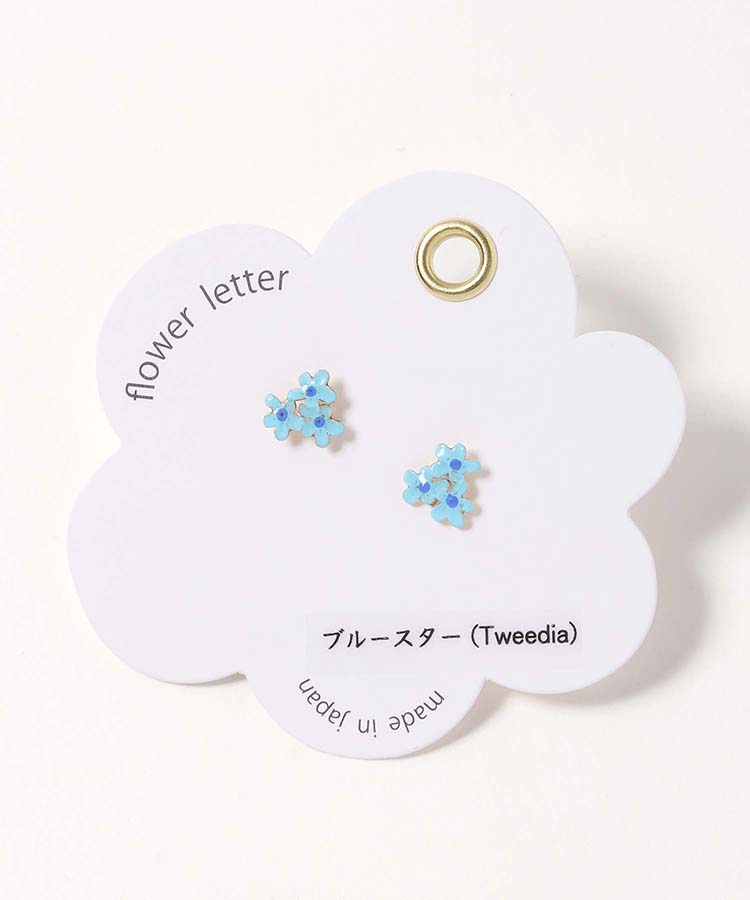 flower letterピアス