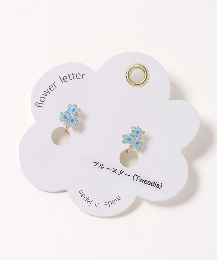 flower letterイヤリング