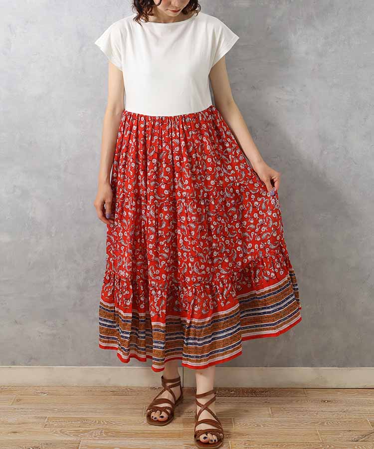 ≪SALE≫カットソードッキングワンピース