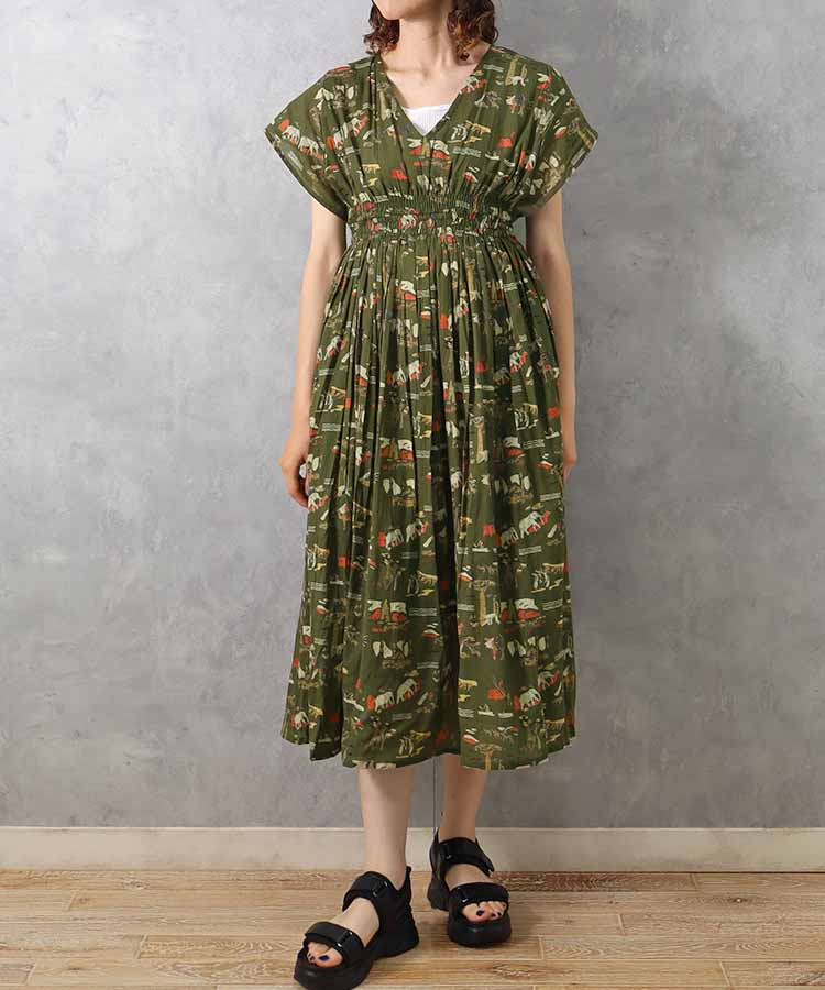 ≪SALE≫アニマル総柄ワンピース