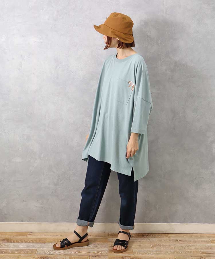 HERMES エルメス 半袖シャツ チュニック 刺繍ポケット コットン HERMES エルメス 半袖 Tシャツ 刺繍Hロゴポケット コットン