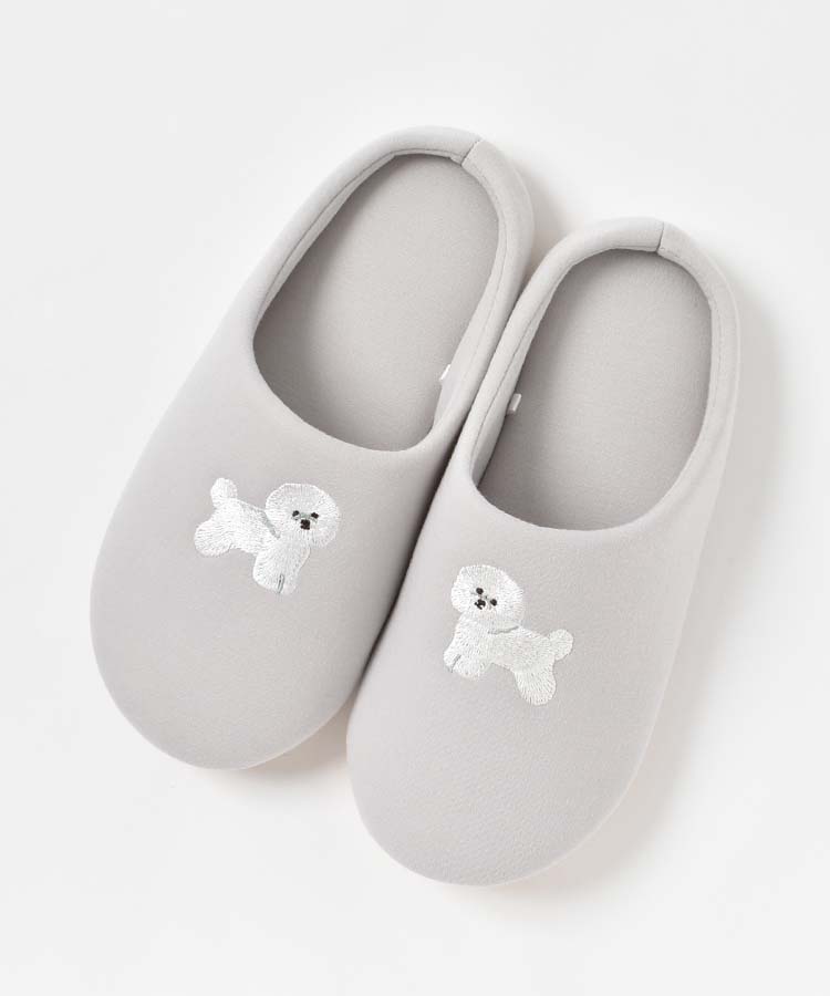 どうぶつ刺繍ルームシューズ