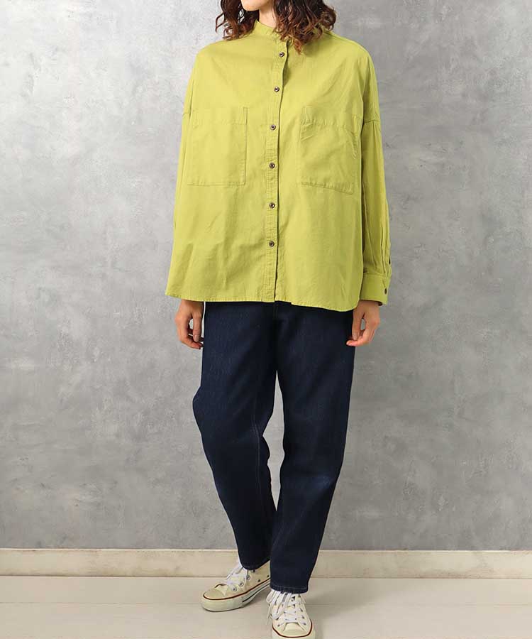 バンドカラーシャツ