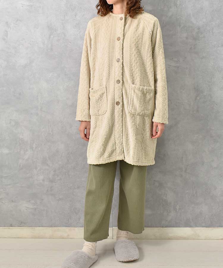 型押しマイクロノーカラーガウン26