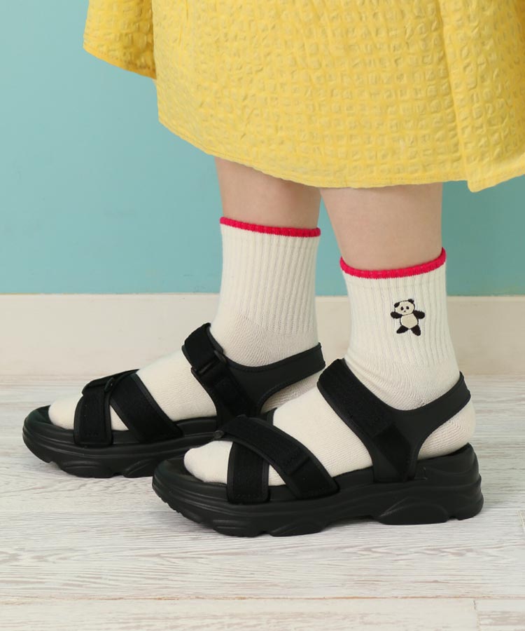 CYILABO刺繍ロークルーソックス