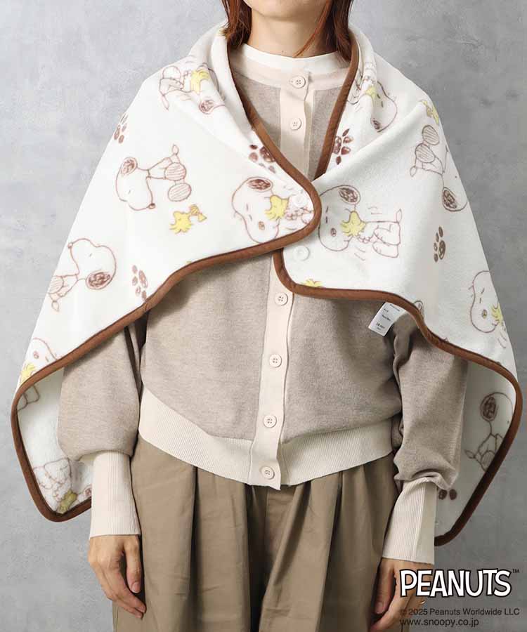 スヌーピー総柄3wayケープ