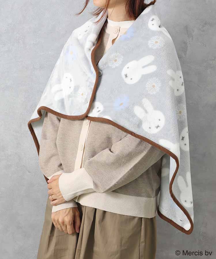 ミッフィーお花総柄ブランケット