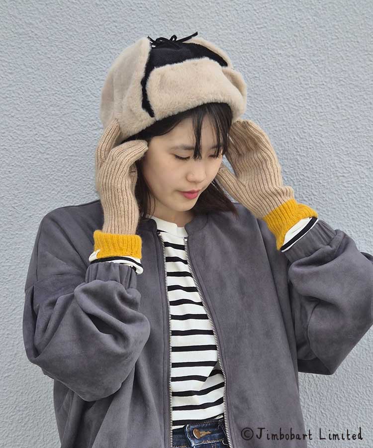 コーデュロイフライトキャップ