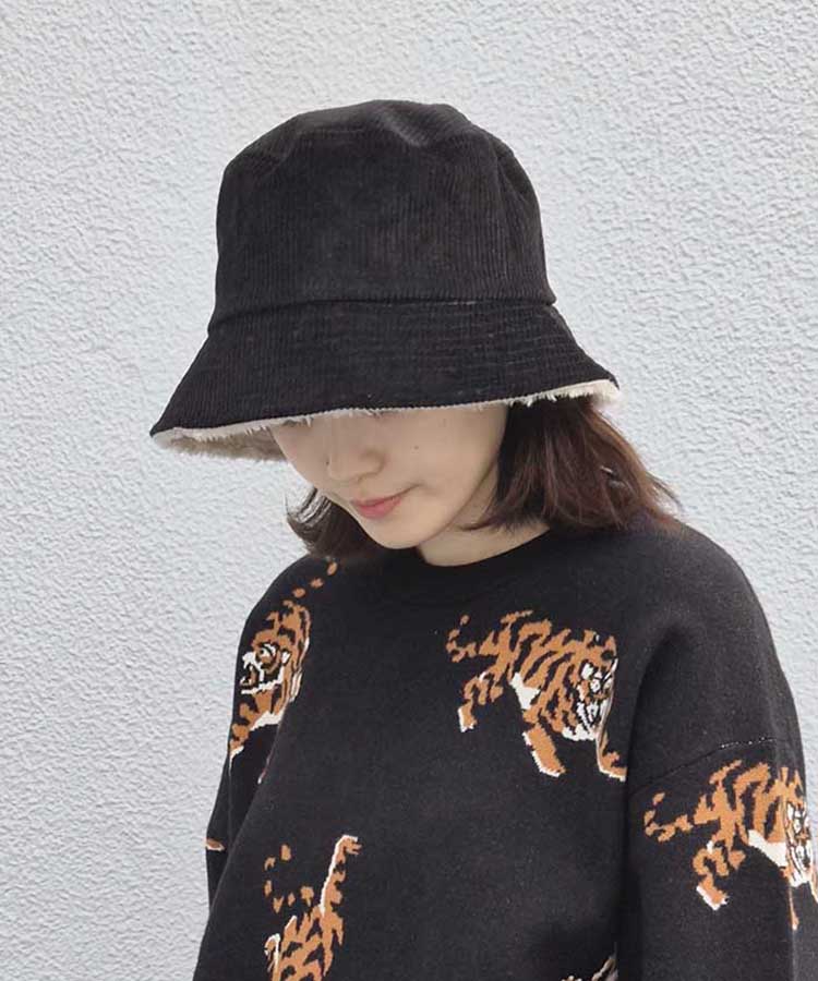 コーデュロイボアハット