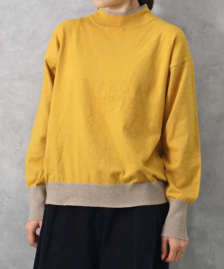 バイカラープルオーバー