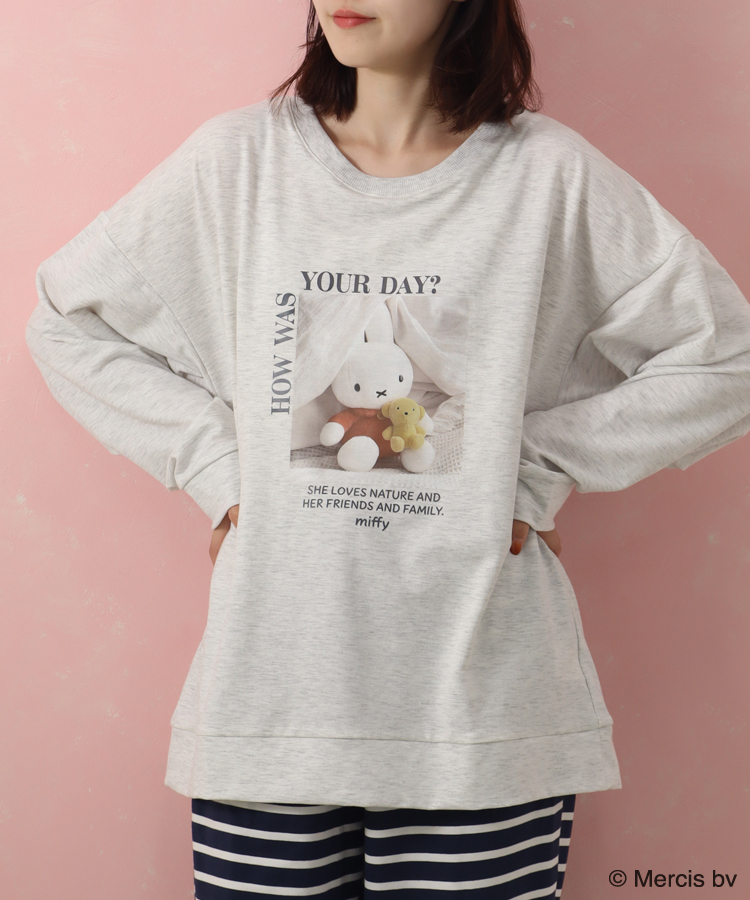 ミッフィーフォトミニ裏毛ルームウェア上下セット