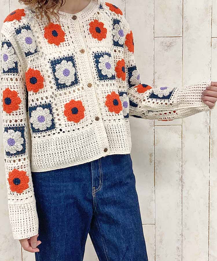 かぎ針カーディガン