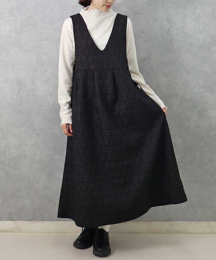 le petaleフラワージャガードジャンパースカート